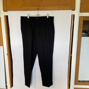 Cherokee Men Flat Front  Straight Leg Dress/Casual Pants Black Size 36x 30
